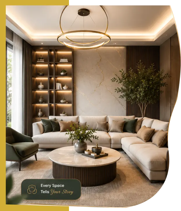 Elegant interior design - harmonious living space